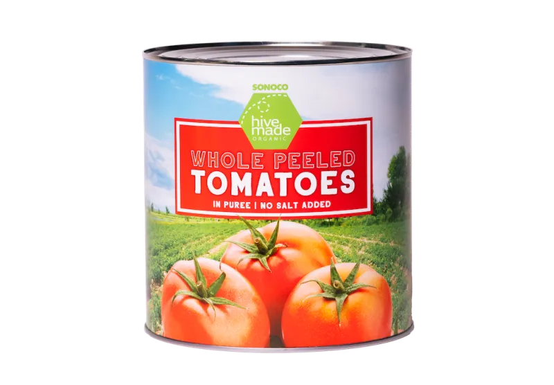 Grande boîte en métal pour les tomates