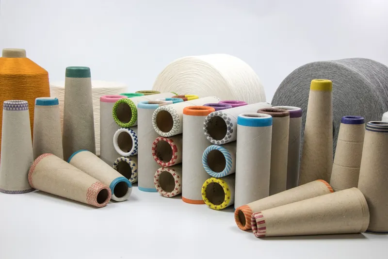 Tubes et cônes en papier textile