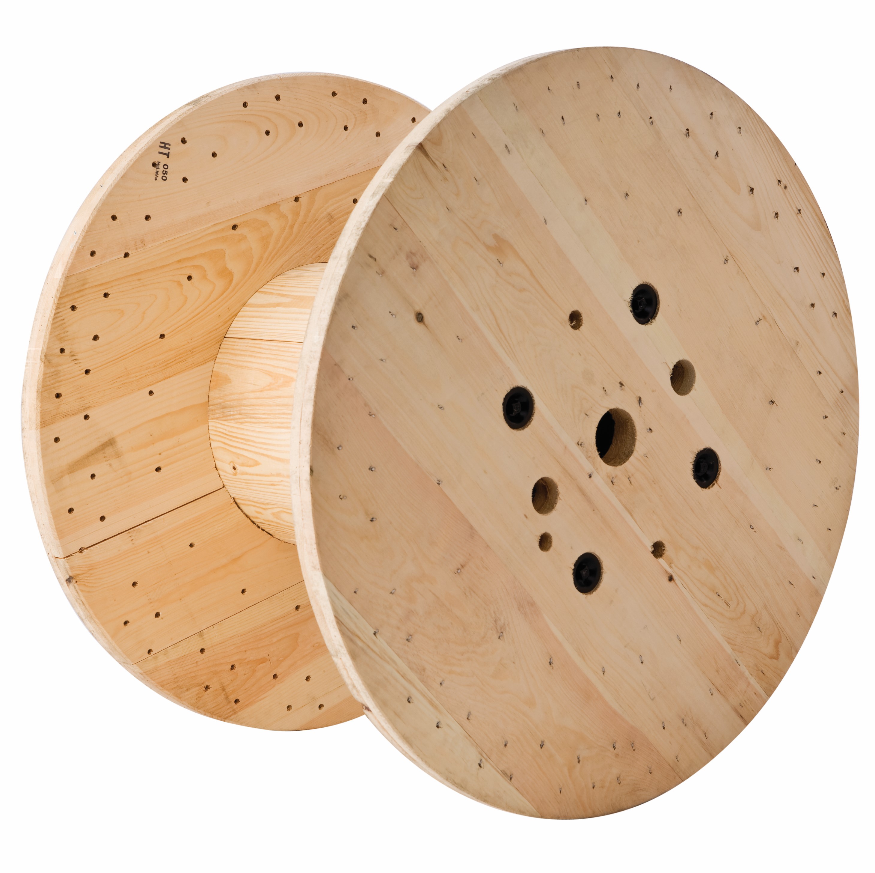 Enrouleur en bois cloué