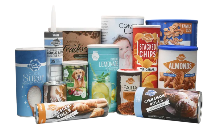 Collage de contenants en papier rigides